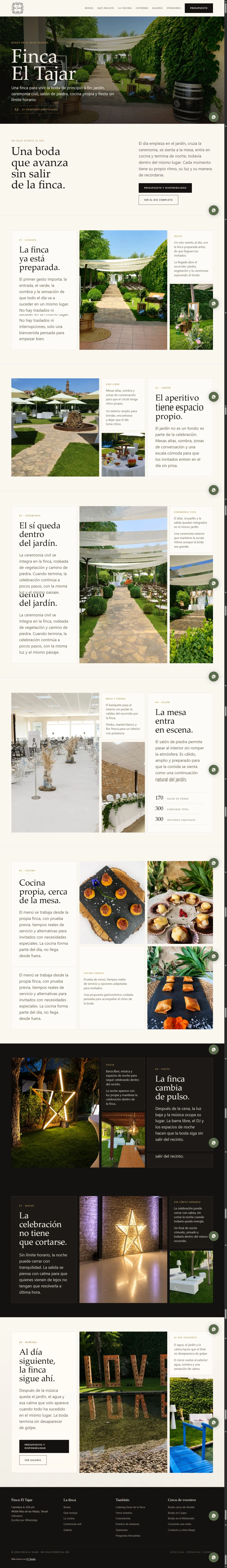 Diseño web de Finca El Tajar